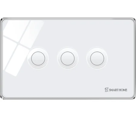 Công tắc thông minh LutaSmart nút lõm Zigbee - Tuya - 3 Nút- Trắng